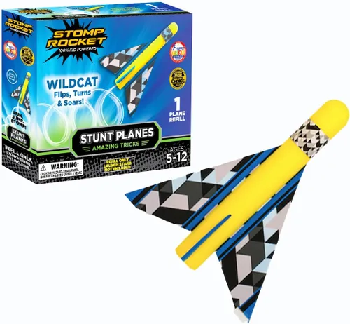 Miniatura 8 de Stomp Rocket Recambio de avión de acrobacia, juguete lanzador de avión Looper para niños, juguete de avión que se eleva más de 100 pies, juguetes