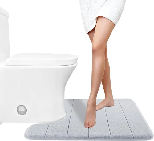 Miniatura 60 de Yimobra Tapete de baño de espuma viscoelástica, súper suave, absorbente, antideslizante, de secado rápido, lavable a máquina, tapete para bañera