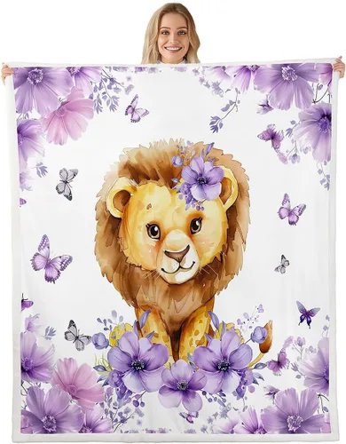 Miniatura 16 de Erosebridal Manta infantil de cebra de 40 x 50 pulgadas para dormitorio, sala de estar, sofá, sofá, manta de forro polar de animales de zoológico