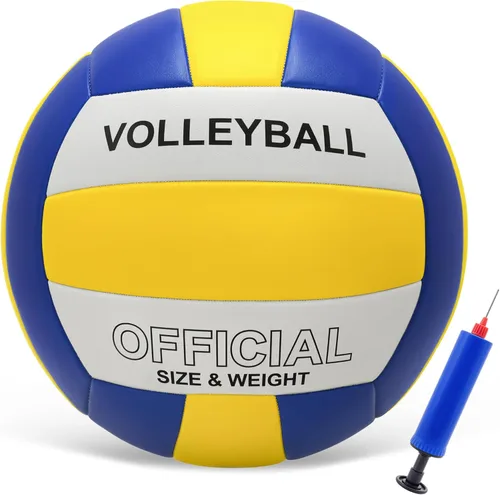 Miniatura 8 de Volleyball Official Size 5 for Indoor Outdoor, Soft Touch Volleyballs for Adults Beach Play,Pool,Game,Gym,Training, Waterproof Volleyball with Ball