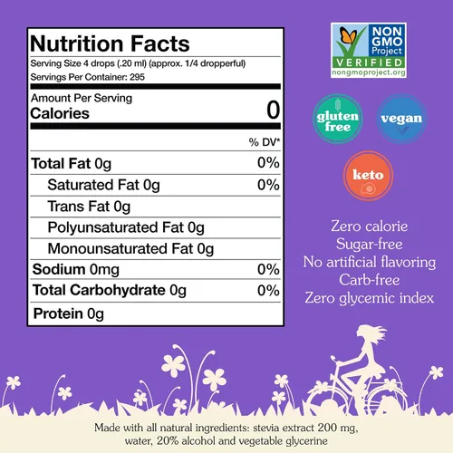 Miniatura 6 de NuNaturals Clear Extract Stevia, edulcorante a base de plantas, botella de plástico, 2 onzas