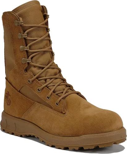 Belleville Arm Your Feet 510 MEF - Botas tácticas ligeras de 8 pulgadas para hombre (EGA) - Cuero marrón coyote - Suela de alta tracción - Cumple