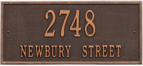Miniatura 4 de Placa de dirección de metal fundido personalizada Whitehall™ - La placa de Hartford. Fabricado en los Estados Unidos. Muestra tu dirección y nombre