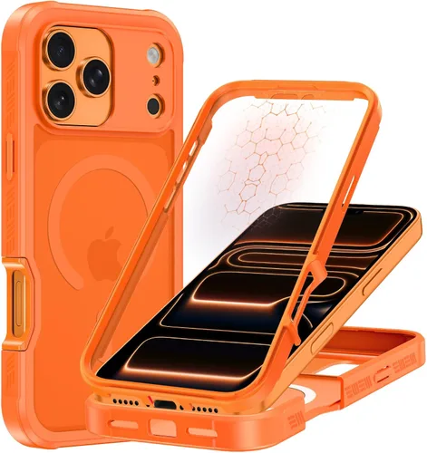 Miniatura 46 de Hekodonk Funda para iPhone 15 Pro Max, compatible con Magsafe [protector de pantalla de vidrio templado integrado y protección de lente de cámara]