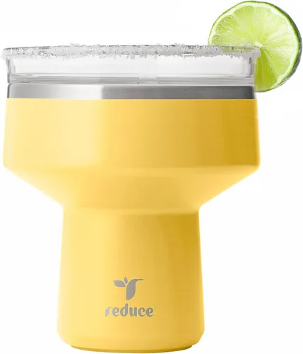 Miniatura 19 de Reduce Saltini - Vaso de cóctel de 16 onzas, vaso aislado de margarita con tapa, mantiene las bebidas frías durante 10 horas, alternativa al vaso
