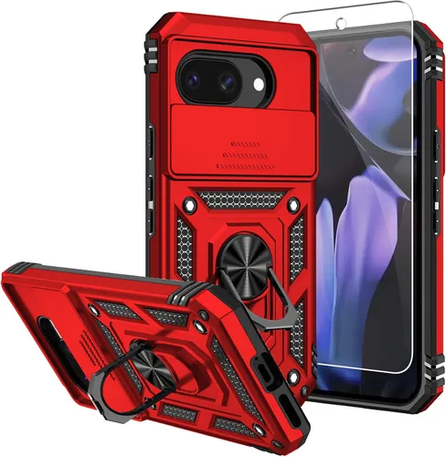 Miniatura 20 de Funda para Pixel 7a, con protectores de pantalla y funda para cámara, [grado militar] de 16 pies. Funda protectora probada contra caídas con soporte