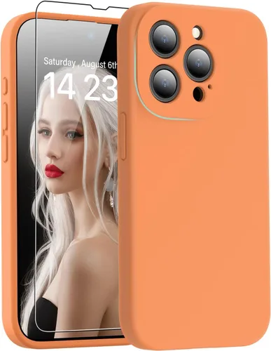 Miniatura 8 de DEENAKIN Funda de silicona compatible con iPhone 12 con protector de pantalla, mejora la protección de la cámara, funda protectora suave y flexible