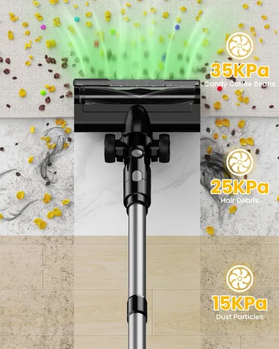 Miniatura 3 de Aspiradora sin cable para batería DeWalt de 20V, aspiradora ligera de palo 7 en 1 con filtro HEPA, succión de 35KPA, motor sin escobillas de 350W, 3