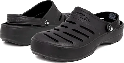 Miniatura 7 de Nautica Zuecos para hombre, sandalias deportivas deportivas, sin cordones con correa trasera ajustable, (zapatos de aguapantuflas peludas) River Edge