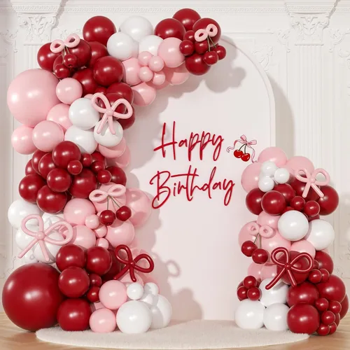 Miniatura 19 de Kit de arco de globos negro y arena blanca 141 piezas, decoraciones de cumpleaños coquetas incluyen globos y lazo negro para boda, baby shower