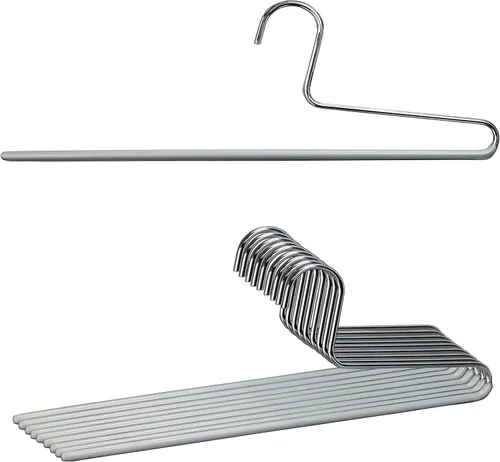 Miniatura 25 de Mawa by Reston Lloyd - Percha antideslizante para ropa que ahorra espacio con una sola barra para pantalones, estilo KH/1, juego de 30, color rojo