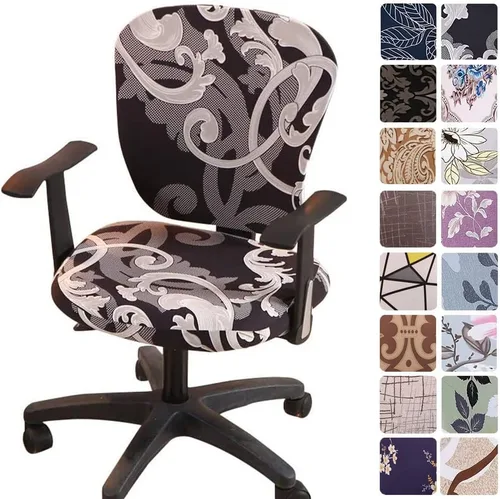 Miniatura 23 de Melaluxe - Funda para silla de oficina de computadora, funda universal protectora y elástica, cubierta elástica para silla giratoria