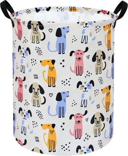 Miniatura 18 de Cesta de almacenamiento para ropa sucia para niños, cesta organizadora de lavandería, caja de ropa, cesta de regalo con asas (unicornio)