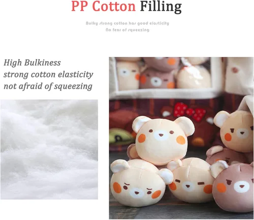 Miniatura 3 de Nenalayo Linda Bolsa de Juguete de Peluche de Oso de Chocolate, Cojín Decorativo Suave, Juguetes de Animales de Peluche, Regalos Creativos
