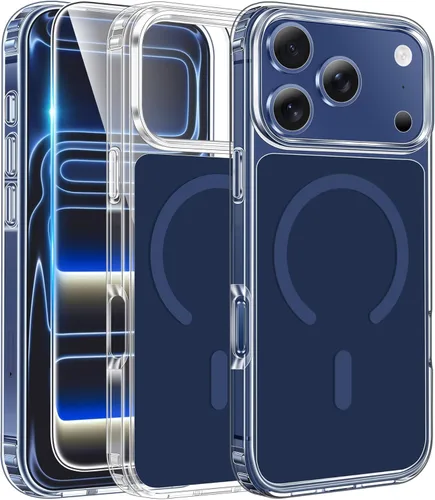 Miniatura 1602 de FNTCASE Funda para iPhone 13 Pro-Max: Fundas magnéticas transparentes compatibles con Magsafe Slim anti amarillamiento protección contra caídas