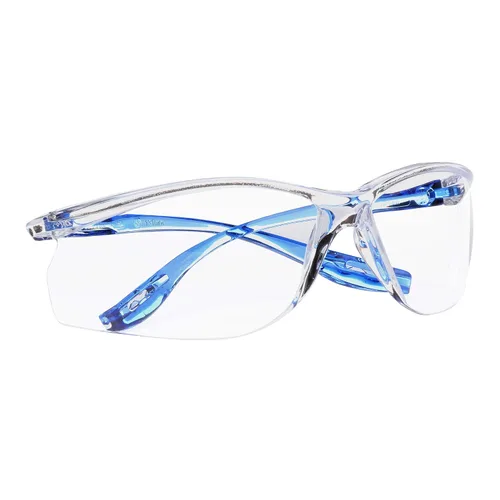 Miniatura 2 de 3M Gafas de seguridad, Virtua Sport CCS, paquete de 20, ANSI Z87, antivaho, antiarañazos, lente transparente, marco azul, sistema de control