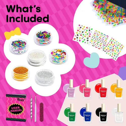 Miniatura 4 de Tomons - Juego de esmalte de uñas no tóxico, kit de arte de uñas para niños, regalos de cumpleaños para niñas de 6, 7, 8, 9, 10 años, purpurina