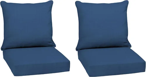 Miniatura 92 de Arden Outdoor Deep Seat Cushion Set, 24 x 24 pulgadas, Cojín para exteriores resistente al clima, a la lluvia y a la decoloración para silla, sofá