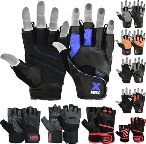 Miniatura 5 de MRX - Guantes de levantamiento de pesas con correa de muñeca de 18 pulgadas de largo, para gimnasio, entrenamiento, ejercicio y fitness