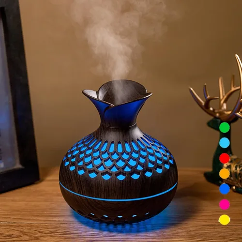 Mini Humidificador Colorido y Fresco, Humidificador de Escritorio Personal USB con Forma de Flor para Automóvil, Oficina, Dormitorio, etc. 2 Modos
