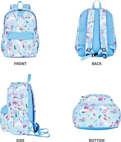 Miniatura 5 de KK CRAFTS Mochila preescolar para jardín de infantes y niños pequeños, mochilas para escuela primaria para niños y niñas con correa para el pecho