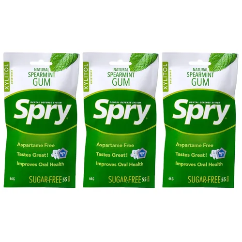 Miniatura 13 de Spry On The Go Fresh Chicle Natural de Xilitol Sistema de Defensa Dental - Sin Aspartamo, Sin Azúcar, Sin OMG (Menta, 55 Unidades - Paquete de 1)