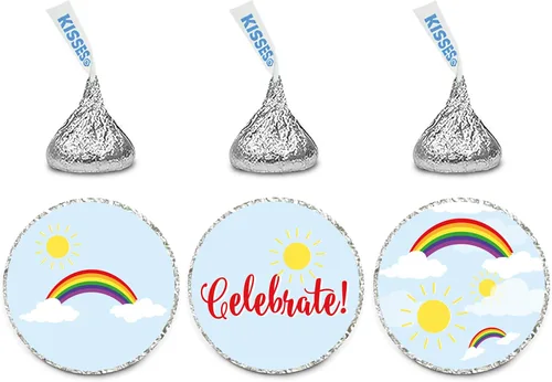 Miniatura 9 de Andaz Press Trío de etiquetas de chocolate para cumpleaños, se adapta a recuerdos de fiesta de besos, fiesta de póquer, paquete de 216 Fiesta