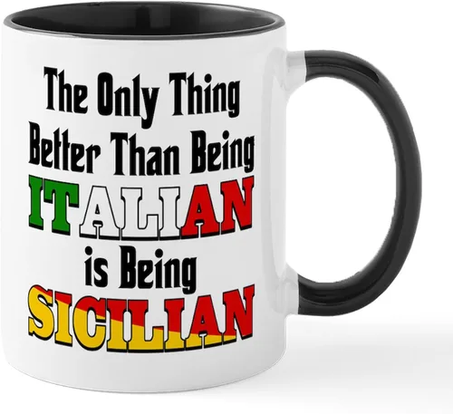 Miniatura 30 de CafePress Sicilia Mug - Taza de café de cerámica (11.0 fl oz)