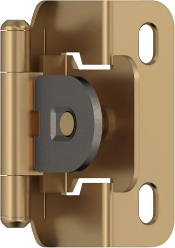 Miniatura 15 de Amerock Bisagra de gabinete doble desmontable Bisagra insertada de 3/8 pulgadas (10 mm) Bronce frotado con aceite Juego de 2 Bisagra