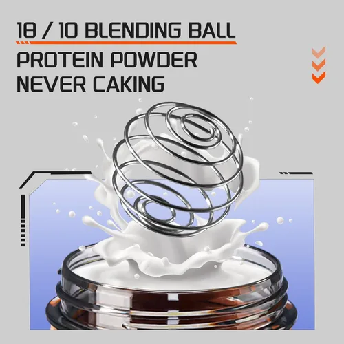 Miniatura 3 de TKK Blender Shaker Bottle 24 onzas con bola mezcladora de plástico para proteínas antes y después del entrenamiento, vaso mezclador de bebidas