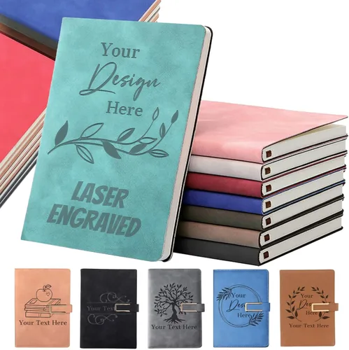 Diario personalizado, cuaderno personalizado de piel sintética con diseño, 200 páginas rayadas, libro diario para estudiantes de negocios Estilo 1