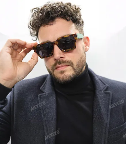 Miniatura 79 de AIEYEZO Gafas de sol cuadradas para mujeres y hombres, gafas de sol cuadradas con montura gruesa, estilo de diseñador simple