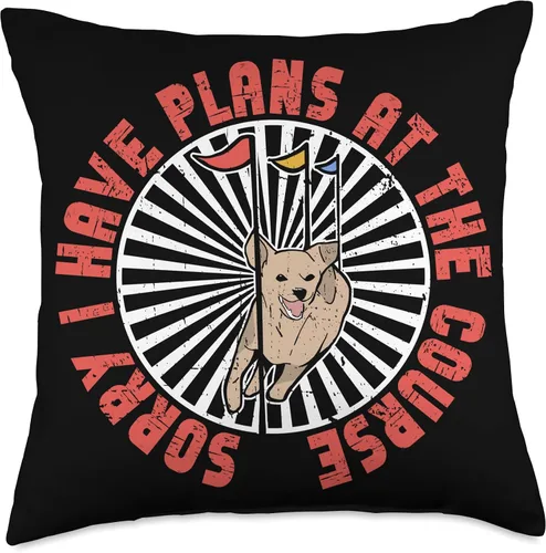 Miniatura 4 de Dog Sport & Dog Agility Parcours Designs Design for Dog Agility Training Throw Pillow, 16x16, Multicolor