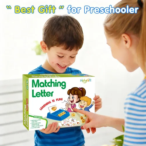 Miniatura 8 de HahaGift Juguetes educativos para niños de 3 a 5 años, juegos de aprendizaje de letras coincidentes, actividades ideales para regalo de Navidad