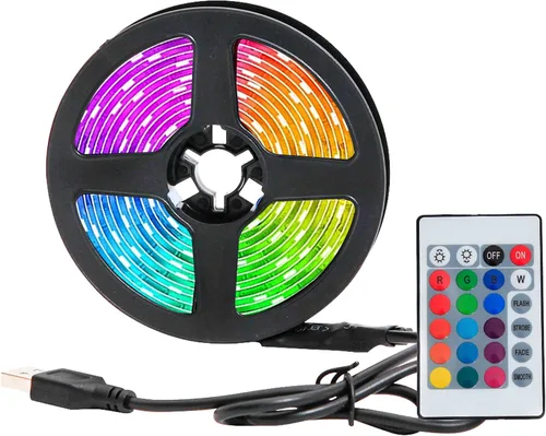 KUMQUAT Tira de luces LED RGB retroiluminación para TV, 5 V, USB, multicolor, tiras de luz LED de 6.56 pies/6.6 ft, kit de tira que cambia de color