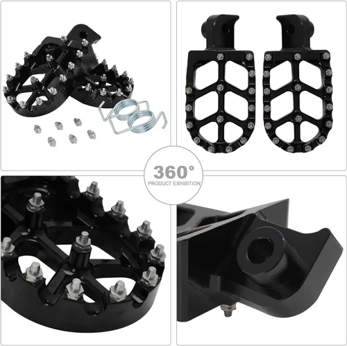 Miniatura 7 de JFG RACING Palanca de cambios plegable para motocicleta + estriberas para moto de cross CNC universal para 50cc - 125cc CRF CR XR RM KX KLX YZ TTR