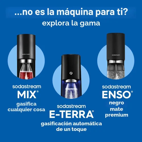 Miniatura 7 de SodaStream Enso - kit para hacer agua con gas, incluye CO2 y botella carbonatadora Acero inoxidable