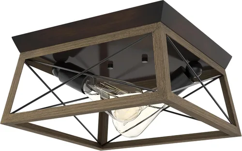 Miniatura 21 de Progress Lighting Briarwood Collection - Lámpara de techo de 1 luz, montaje empotrado para luces interiores de cocina, pasillo, dormitorio, sala