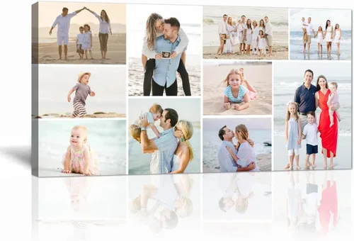 Miniatura 13 de LZIMU Lienzo de fotos de collage personalizado, arte de pared, lienzo de imágenes personalizadas, lienzo para decoración del hogar