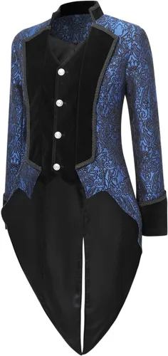 Miniatura 4 de Chaqueta steampunk para hombre, estilo gótico, victoriano, abrigo de túnica
