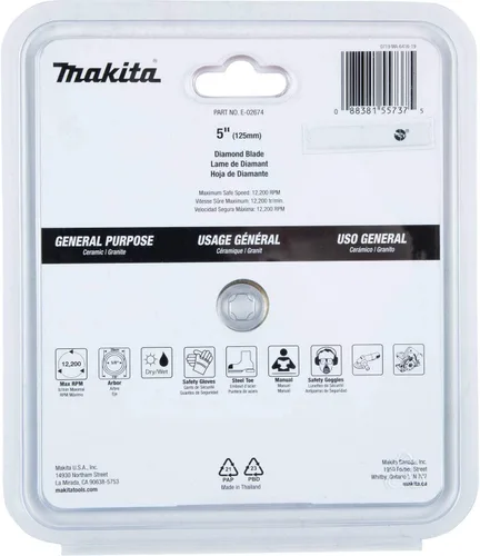 Miniatura 3 de Makita E-02674 Hoja de diamante de 5", borde continuo, uso general