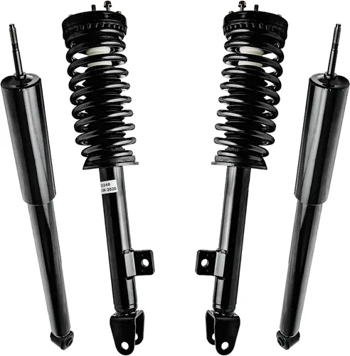 Miniatura 125 de Detroit Axle - Puntales y Amortiguadores para Chevy Traverse Buick Enclave GMC Acadia Saturn Outlook 2007-2012, 2 puntales delanteros con resorte