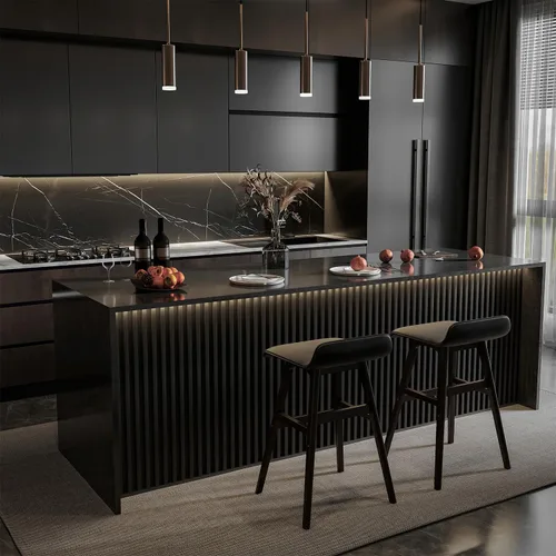 Miniatura 2 de Yutianli Paquete de 12 paneles de pared de listones 3D WPC para paredes, panel de rejilla de compuesto de plástico y madera con textura de madera
