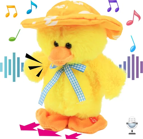Miniatura 14 de Hopearl Muñeca negra que habla y canta, repite lo que dices, muñeca negra que camina, juguete animado interactivo, eléctrico, regalo de peluche