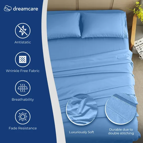Miniatura 504 de DREAMCARE Juego de sábanas Queen – 6 piezas Sábanas de enfriamiento – hasta 15” Sábanas profundas tamaño Queen – Colección 2500 Supreme – Extra 03