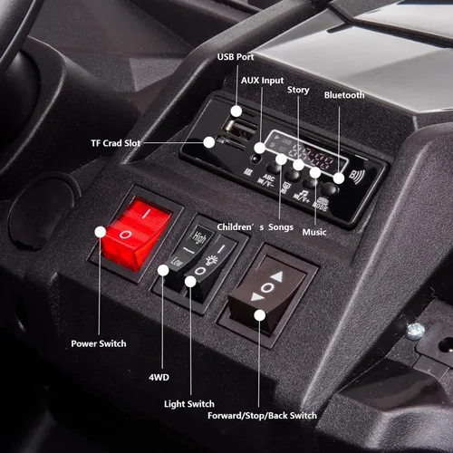 Miniatura 5 de POSTACK Juguete de paseo XXXL de 24V de 220 libras para niños grandes, auto de juguete eléctrico con batería de 2 asientos para niños, auto de paseo