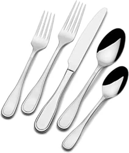 Fitz & Floyd Fitz and Floyd Everyday Bistro Classic Cubiertos servicio de 45 piezas para ocho, gris, 5266453