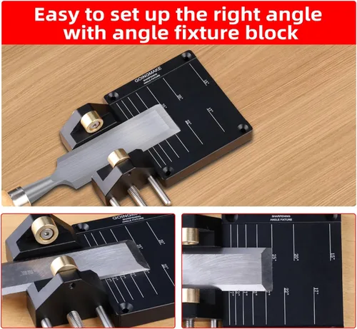 Miniatura 4 de GOINGMAKE Sistema de guía de afilado de cinceles para carpintería cinceles y planos de 5/32 a 3 pulgadas, guía de soporte de afilado con accesorio
