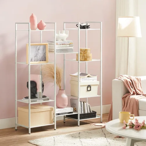 Miniatura 4 de SONGMICS Estante de almacenamiento de 5 niveles, estante de baño, soporte extensible para plantas con estante ajustable, para baño, sala de estar