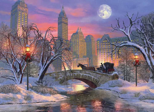 Miniatura 2 de Nochebuena en la ciudad de Nueva York de Dominic Davison
